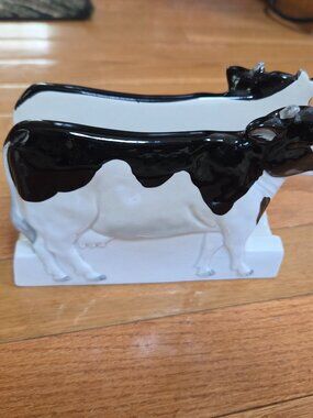 vintage Holstein cow napkin holder otagiri
